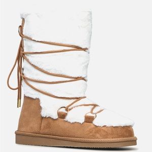Camel colored Selena Faux Fur Boot